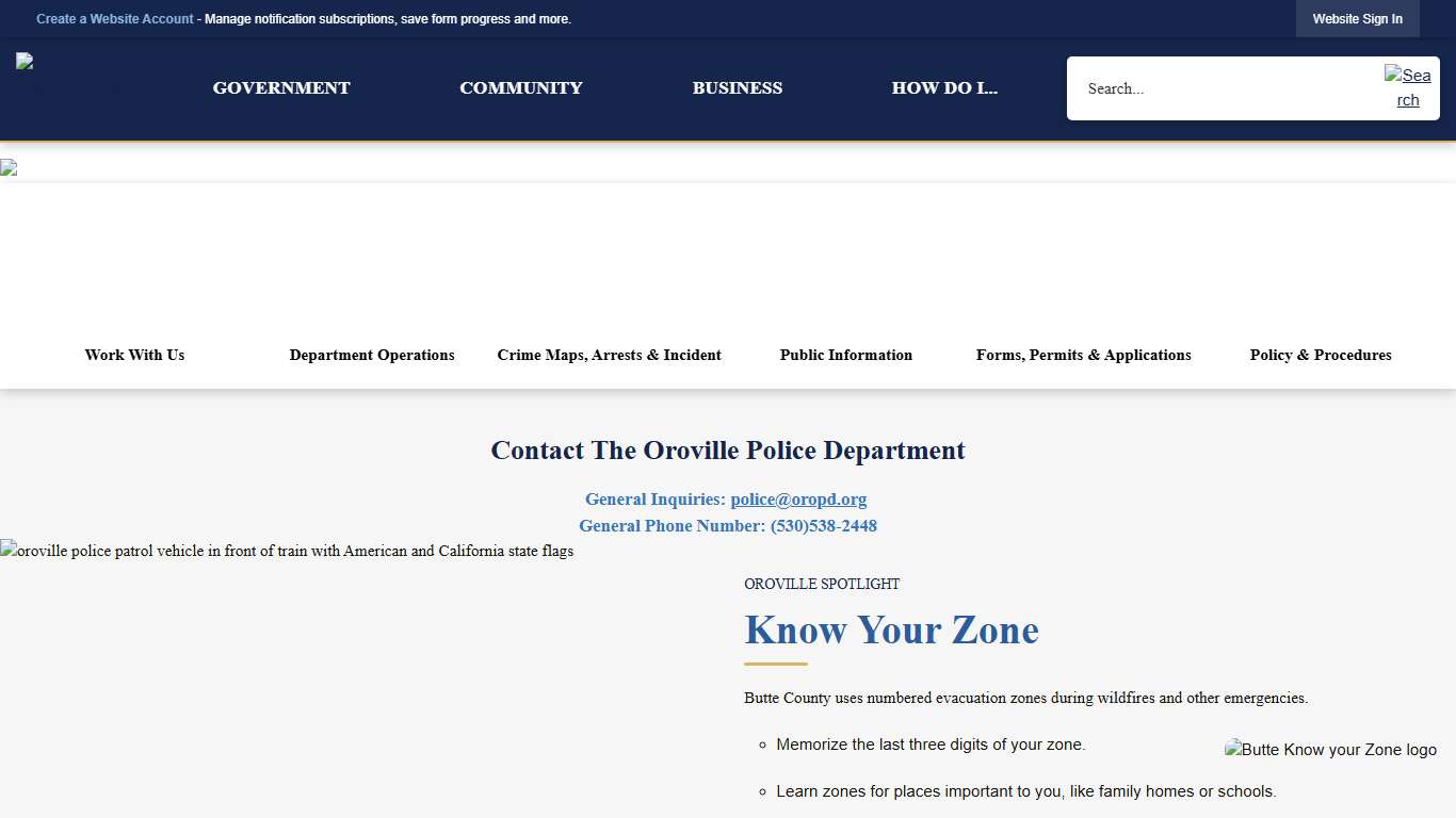 Police Department | Oroville, CA